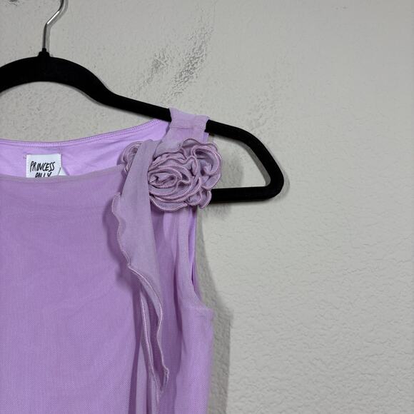 Princess Polly Size 2 Lorello Mini Sheath Dress Purple Asymmetric Flower Trim - Picture 5 of 10